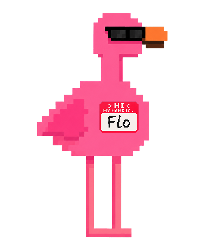 Flo the flamingo
